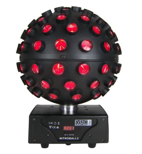 Picture of Nitroball Spherical Rotating DJ Light Effect, 5 x 15W