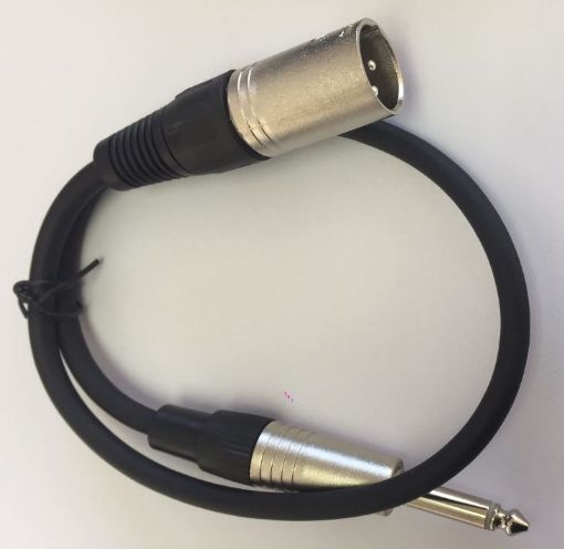 Picture of 6.3mm mono Jack to XLR male 0.5 mtr audio cable
