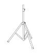 Picture of Heavy duty wind-up tripod speaker stand - 50kg