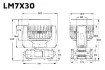 Picture of 7 x 30W LED RGBW Zoom Wash Moving Head