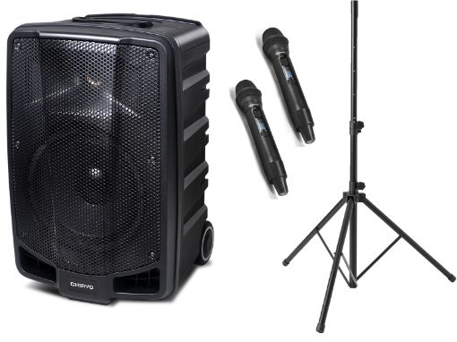 Picture of Apex Portable PA Set (2 Mics & Spkr Stand)