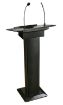 Picture of Lectern with Speaker, Amp & Mic: Black